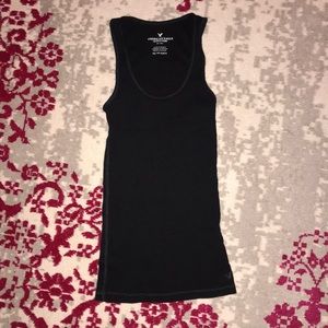 American Eagle black racer back tank top